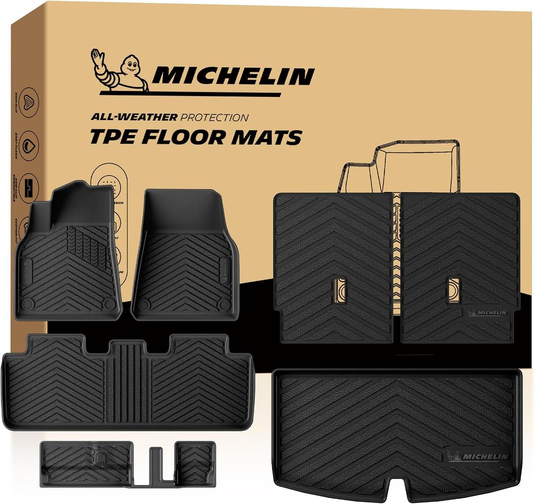 Michelin Vehicle Mat for 2020-2025 Tesla Model Y 7 Seat (7 Piece)