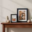 16x20 Black Oak Picture Frame, Oak Solid Wooden HD Glass, 1 Pack
