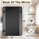 Bathroom Vanity Mirror for Wall, 2-Pack 36"x24" Wall Mounted Bathroom Mirror for Over Sink with Sturdy Metal Frame, Vertical or Horizontal, Living Room, Bedroom, Entryway(Black)