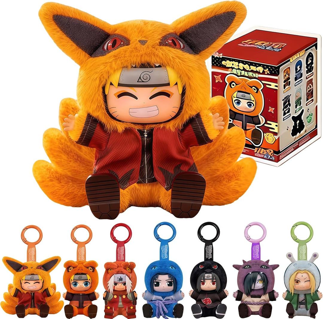MINISO Naruto Shippuden  Cute Beasts Sitting Party Series Figure Blind Box, Collectible Ornament, Cartoon Theme, Multicolor