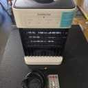 Portable Air Conditioners for Bedroom, Dual Motor Evaporative Air Cooler with 3 Speeds & 3 Mist, 7 Color Night Light Cooling Fan with 2-8H Timer, 1100ML Personal AC Unit for Office Room