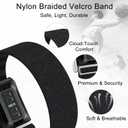 omee Nylon Sport Band Compatible with Whoop 5.0 Bicep Bands One, Peak and Life, Breathable Nylon Adjustable Waterproof Replacement Wristbands Straps for Whoop Band 5.0 Not Compatible with Gen 4.0
