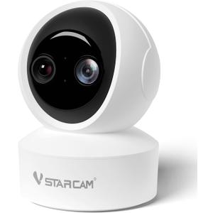 VSTARCAM 2K Dual Lens Indoor Security Camera, 10X Hybrid Zoom WiFi Camera for Home Security, 360 AI Tracking Pet Baby Monitor, Color Night Vision, 2-Way Audio, Support Cloud & 256GB SD Card Storage