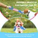 Dog Squeaky Toys, Sheep Crinkle Plush Stuffing Dog Toys for Puppy TeethingTug of War Dogs Toy to Keep Them Busy for Small, Medium and Large Dogs (Blue)