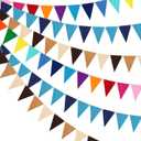 6 Pack 72 Flags Rainbow Pennant Banner 5.9 Ft Bunting Flags