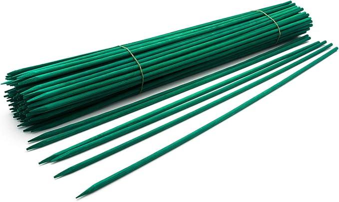 Wood Plant Stake 12" Floral Picks Sign Posting Garden Sticks 100 PCS Plant Stakes for Wedding Arrangements Tomato Stakes and Supports Potted Orchids Plant Support Stakes for Gardening