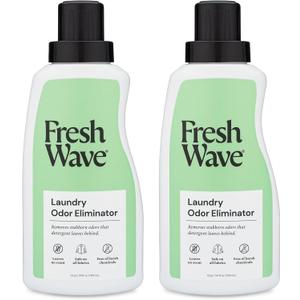 Fresh Wave Odor Removing Laundry Booster, 24 fl. Oz., Pack of 2 - Laundry Scent Booster, Safer Odor Relief, Natural Plant-Based Odor Eliminator, Pet Bedding, Activewear, Blankets & Fabrics
