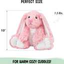 Bunny Microwavable Stuffed Animal 1.5 lb Unscented Heating Pad Plush, Soft Cozy Bunny Toy for Relaxation and Comfort, Gift for Women, Girls, Adults & Kids by Happy Fuel, Pink