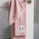 Absorbent Kids Towels for 1-5 Years Old Baby Girls Boys Bath Beach Essentials Blanket, Pink Bunny