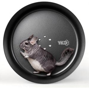 15" Silent Chinchillas Exercise Wheel, Aluminum Alloy Noiseless Running Wheel for Syrian Hamsters, Hedgehogs, Squirrels and Small Pets (Black)