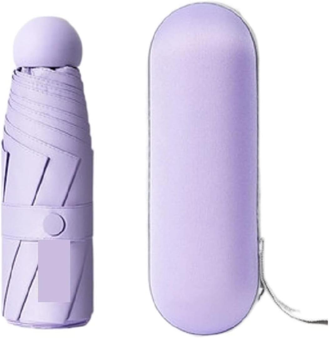 Folding Umbrellas Sun Umbrella Mini Capsule Umbrella Small Umbrella Pocket Sun Protection Protection Parasol(Purple)