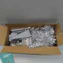 4ft Lighted Silver Artificial Christmas Tree with Lights,Snowy Artificial Xmas Tree, Not Pre-lit Small Xmas Pine Tree for Home Office Party Decor (Sliver)