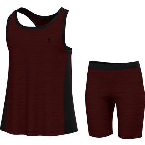 Girls Tank Tops and Shorts Summer Outfits, Athletic Activewear Loose Fit Cute Girls' Fashion Clothing Sets Size 3-16 (Heather Wine)