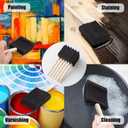 120 Pcs Foam Paint Brushes, 2 Inch Foam Brush for Painting, Bulk Sponge Brushes with Wood Handles, Art Paintbrushes Set for Staining, Varnishing, Finishing, Touchup and DIY Craft Projects