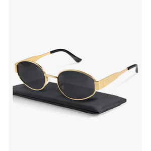 livho 2025 Trendy Oval Sunglasses - Stylish Polarized Shades for Everyday - Retro Metal Frames