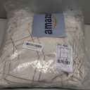 RYB HOME Plaid Curtains for Farmhouse, Light Filtering Privacy Gingham Patterned Linen Blend Curtains for Living Room and Bedroom Drape with Rod Pocket Tabs, W52 x L90, Light Beige, 2 Panels