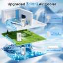 Portable Air Conditioners, Portable AC Unit, Evaporative Air Cooler w/2.5Gal Tank, Fast Cooling, 3 Speeds, Windowless Air Conditioner w/7H Timer, Swamp Cooler for Room Home Office Garage