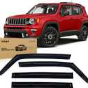 Nilight Window Rain Guards for Jeep Renegade 2015 2016 2017 2018 2019 2020 2021 2022 2023 2024, Window Wind Deflectors Vent Visors, Tape on-4PCS