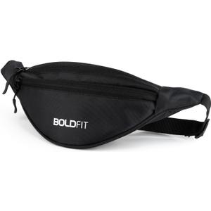 Boldfit Waist Bag for Men Travel Bag for Men Chest Bag for Men Travel Fanny Pack for Men Waist Bag for Women Side Bag for Men Travel Accessories/Pouch/Hand Purse. Mobile Bag/Money Bag - Black (Black)