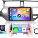 Podofo Car Radio Stereo for Kia Rio 2012 2013 2014 with Wireless Apple Carplay & Android Auto, 9" Touch Screen Bluetooth Audio Receivers FM Auto Radio/EQ/GPS Navigation/Mirror Link/WiFi/Backup Camera