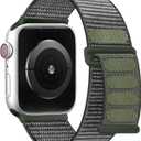 2 x DaQin Nylon Sport Loop Compatible with Apple Watch Band 40mm 38mm 41mm 42mm 44mm 45mm 46mm 49mm, Soft Breathable Braided Wristband for iWatch Band for Women Men Series 11 10 9 8 7 6 5 4 3 2 1 SE Ultra (SpaceGray)