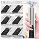 Electric Foot Callus Remover (6 Speed Adjustable), 2 in 1 Electric Foot File Nail Grinder, Rechargeable Foot Sander Pedicure Tools for Feet Dead Skin with Sandpaper Disk and Nail Drill Bits, Silver