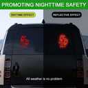 Baby on Board Car Sticker, Baby on Board Signs for Car, High Intensity Reflective Waterproof Vinyl Safety Auto Signs, Auto Decoration Accessories for Rear, Side Window (Red)