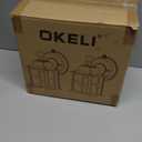 OKELI Dusk to Dawn Outdoor Wall Lights, Exterior Waterproof Lantern, Front Porch Sconce Lighting with Water Ripple Glass Shade, Anti-Rust Wall Lamps Outside Lights for Garage (Black-SIZE-S-2pack) (9.3")