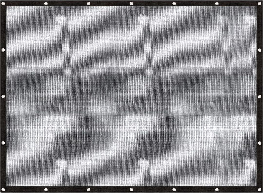 Cool Area 60-70% Shade Cloth 6.5x10FT Heavy Duty Knitted Mesh Tarp with Grommets Shade Trap for Patio Canopy Garden Porch Greenhouse Pools Dump Truck Dog Kennel Black