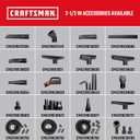 CRAFTSMAN CMXZVBE38640 2-1/2 in. Gutter Cleaning Wet Dry Vac Attachment Kit, Industrial-Grade Shop Vacuum Accessory for Cleaning or Blowing Debris from Gutters, Fits 2-1/2 in. Hose Diameter
