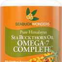 SEABUCKWONDERS Organic Sea Buckthorn Oil Omega-7 Complete, 60 Softgels, 30 Day Supply, with Omega 3, 6 & 9, Supports Hair, Skin & Nails, 100% Pure with Zero Filler Oil, EXP: 11/2029