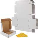 RLAVBL 11x9x3 Inches Shipping Boxes Set of 25, White Small Corrugated Cardboard Box, Mailer Boxes for Packing Small Business