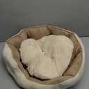 Bedsure Dog Beds for Small Dogs - Round Cat Beds for Indoor Cats, Washable Pet Bed for Puppy and Kitten with Slip-Resistant Bottom, 20 Inches, Camel