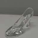 Cinderella Shoe Decor, Crystal High Heels Shoes Ornaments Glass Slipper Decoration Gift for Wedding Birthday Halloween Christmas Party, 5.12" x 2.36" x 4.33", Transparent
