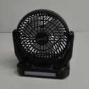 Supersonic SC-1076ERF Solar Powered Portable Fan with 6-Inch Fan Diameter, Adjustable 3 Wind Speed, Foldable Hanger Hook, LED Flashlight, Bluetooth, FM Radio, AUXUSB/mSD Inputs