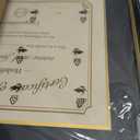 15x18 Diploma Frame for 11x14 Certificate/Document/Picture with Black and Gold Mat, Solid Wood Degree Frame, UV Protection Acrylic Wall Display
