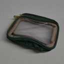 HARFINGTON 2pcs Clear Toiletry Bag PVC Large Waterproof Transparent Makeup Bag with Handle & Zipper for Travel Carry on Airport Airline Christmas Gifts, Green