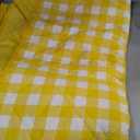 ZAZE Extra Large Picnic Blankets, 80''x80'' Washable Waterproof Foldable Oversized Compact Picnic Mat for Spring Summer Blanket Beach, Camping on Grass (Yellow and White)