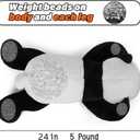JellyMallow 5 lbs 24 inches Panda Weighted Stuffed Animals, Cuddly Weighted Panda Plush Pillow Giant Plushie Ideal Gift for Adults & Kids