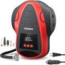 TEROMAS Tire Inflator Portable Air Compressor, Air Pump DC/AC for Car Tires 12V DC and Other Inflatables at Home 110V AC, Digital Electric Tire Pump with Pressure Gauge(Red)