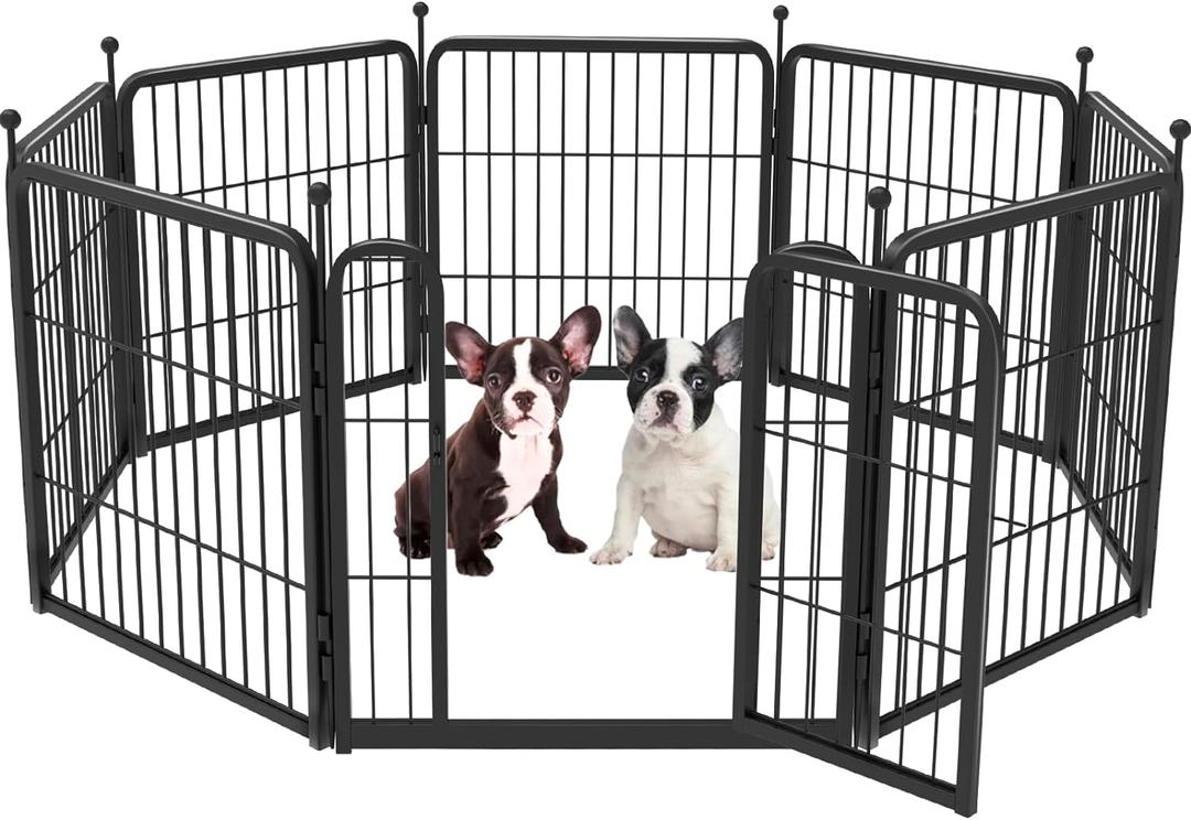 FXW Rollick Dog Playpen for Yard, RV Camping, 24 inch 8 Panels for Puppy and Small DogsPatented