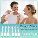 Toothbrush Heads for Philips Sonicare Replacement Heads E-Series, Essence, Xtreme, Elite, Advance and CleanCare Screw-On Electric Handles, Brush Heads for Philip Sonic Care, 6 Pack