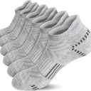 Airacker Ankle Athletic Running Socks Cushioned Breathable Low Cut Sports Tab Socks for Men and Women (6 Pairs) | 9-12