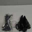 17 Pcs Halloween Village Accessories Set - 8 Black Pine and 8 Bare Branch Trees with 9.84 ft LED Orange Light - Battery Operated Village Tabletop Displays Spooky Tree for Party Table Decor