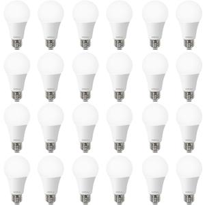 DEGNJU A19 LED Light Bulbs, 100 Watt Equivalent, 5000K Daylight Light Bulbs, E26 Standard Base, 1500 Lumen, Non-Dimmable, 13W Bright White LED Bulbs for Bedroom Home Office, 24 Pack