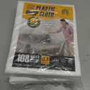 2 x Voomey 6-Pack Plastic Drop Cloth 9x12 Feet - Waterproof and Clear Drop Cloth for Painting Sheet - Plastic Sheeting - Furniture Protection, and Floor Covering