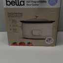 bella 6.0 Qt Programmable Slow Cooker, Ceramic Nonstick Coating, Adjustable Temperature & Cooking Times, Dishwasher Safe Stoneware Pot & Tempered Glass Lid, Tangle Free Cord Wrap, Oatmilk
