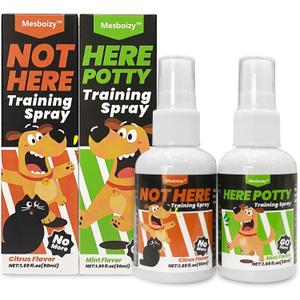 Not Here & Here Potty Training Spray - Dog Pee Spray - Helps Dogs Develop Proper Potty Habits - Essential Potty Spray for Puppies(1.69 fl.oz Each)