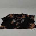Avanova Women Skull Finger Graphic Distressed Tee Shirt Ripped Short Sleeve Crop Tops (3X-Large, Tie Dye Brown)