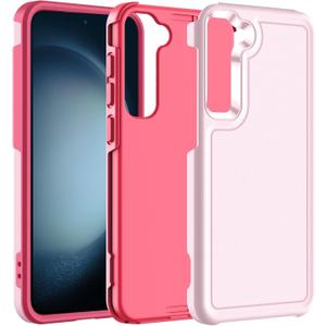 Hualele for Samsung Galaxy S23 Plus Case,[Military Grade Protection] [Dropproof Shcokproof] Anti-Slip Grip Dual Layer Rugged Heavy Duty Galaxy S23 Plus Phone Case,Pink